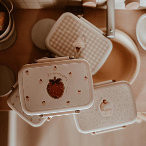 Ланч-бокс с разделителем Mrs. Ertha "Strawberries Mood", райские ягоды